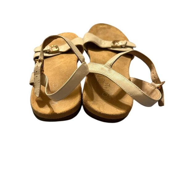 Vionic Womens white Leather Buckle Strap Sandals Adjustable Ankle Straps size 9 - Picture 3 of 8